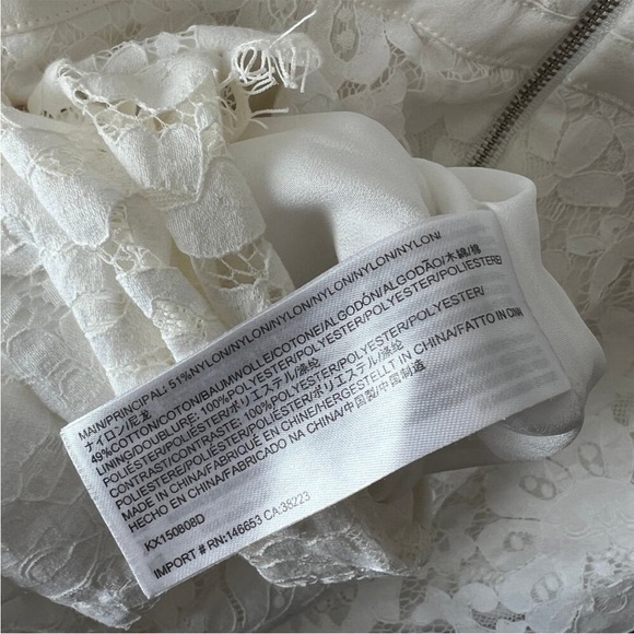 KEEPSAKE the Label Lace Bodycon Sleeveless Dress White Size Medium - Picture 6 of 6